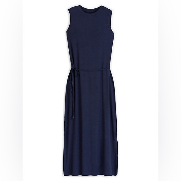 Navy Midi Dress w Removable Belt (NWT) - Picture 6 of 6
